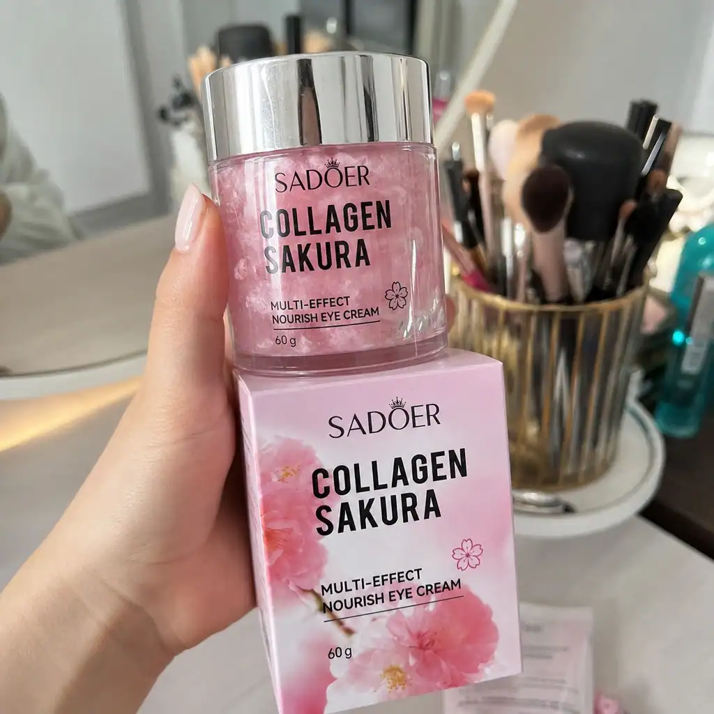 Cremă de ochi cu sakura Multi-Efect, SADOER, 60 g - imagine 2
