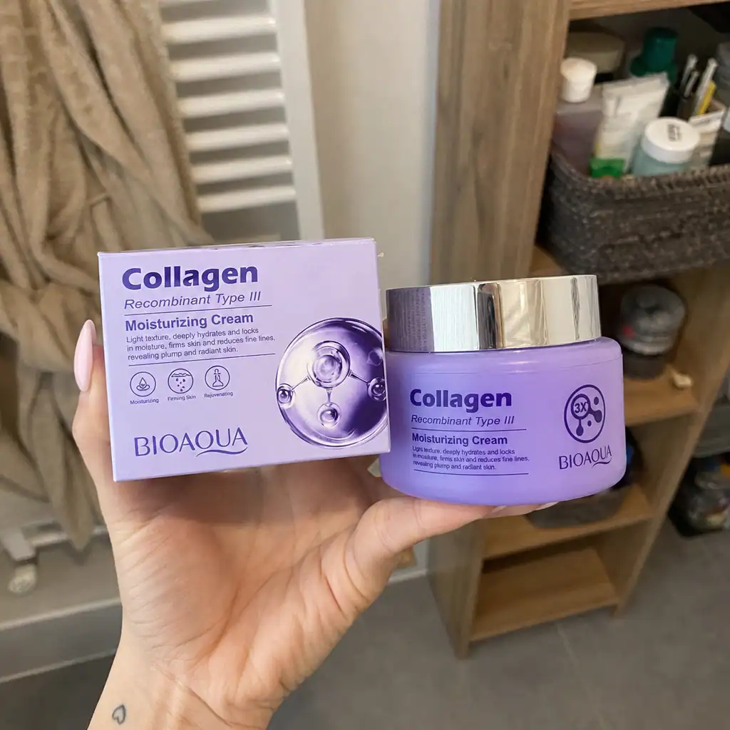 Cremă hidratantă cu colagen, BIOAQUA - imagine 2