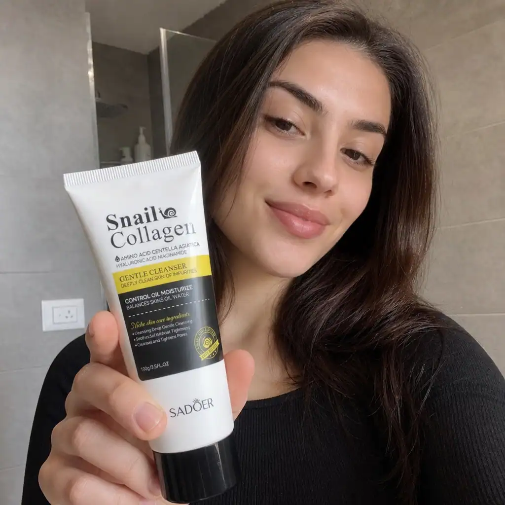 Gel de curățare cu colagen de melc, SADOER, 100 g - imagine 2