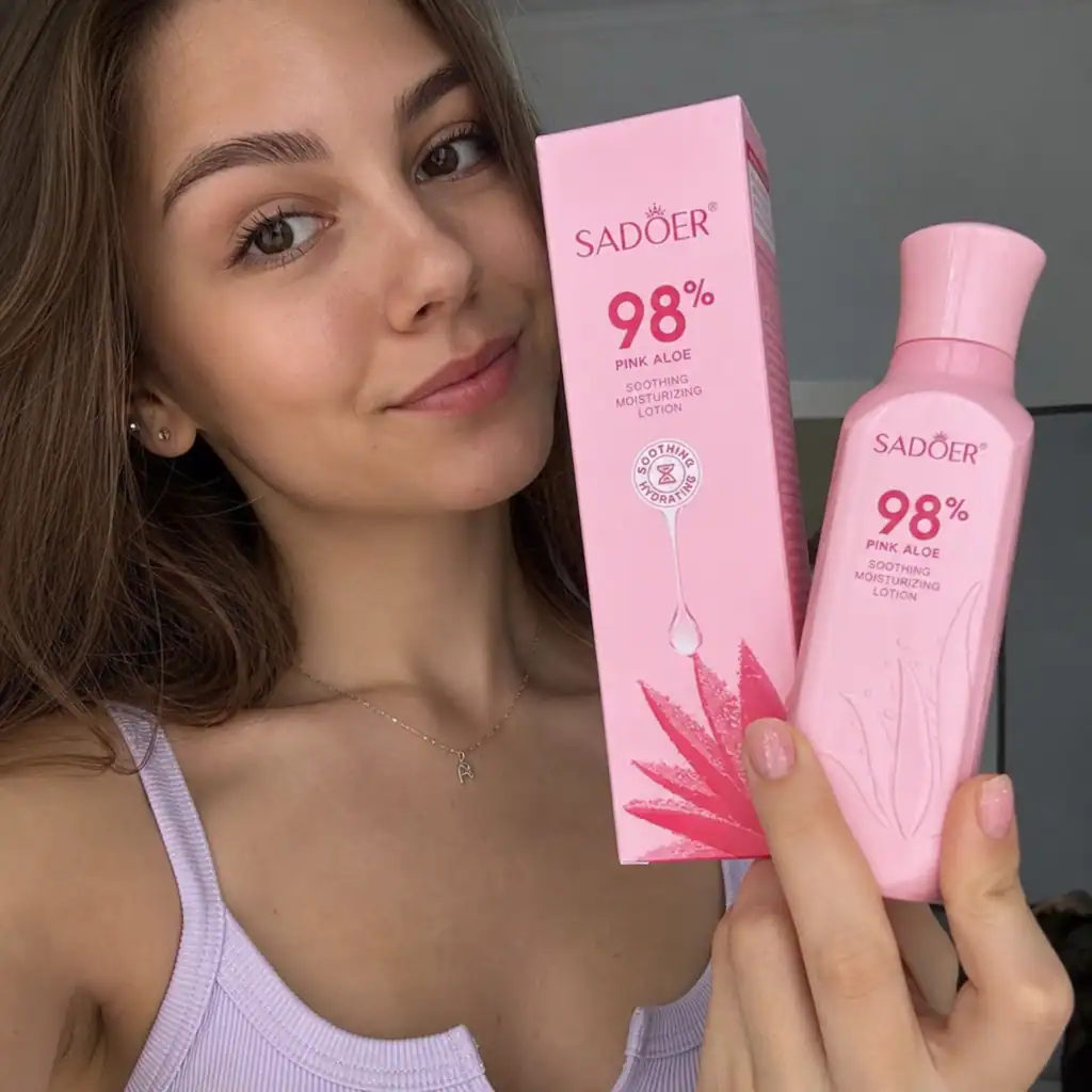 Loțiune Hidratantă Calmanta Pink Aloe, SADOER, 160 ml - imagine 2