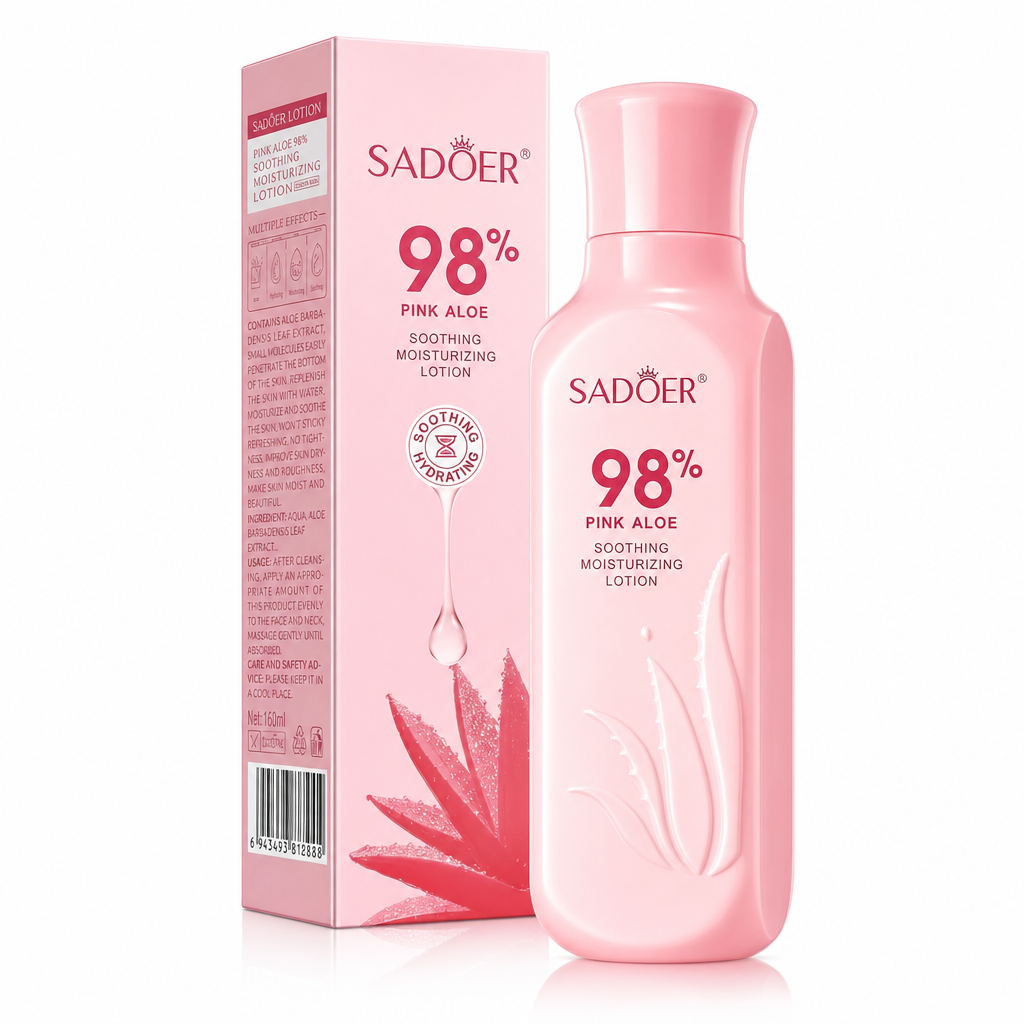 Loțiune Hidratantă Calmanta Pink Aloe, SADOER, 160 ml