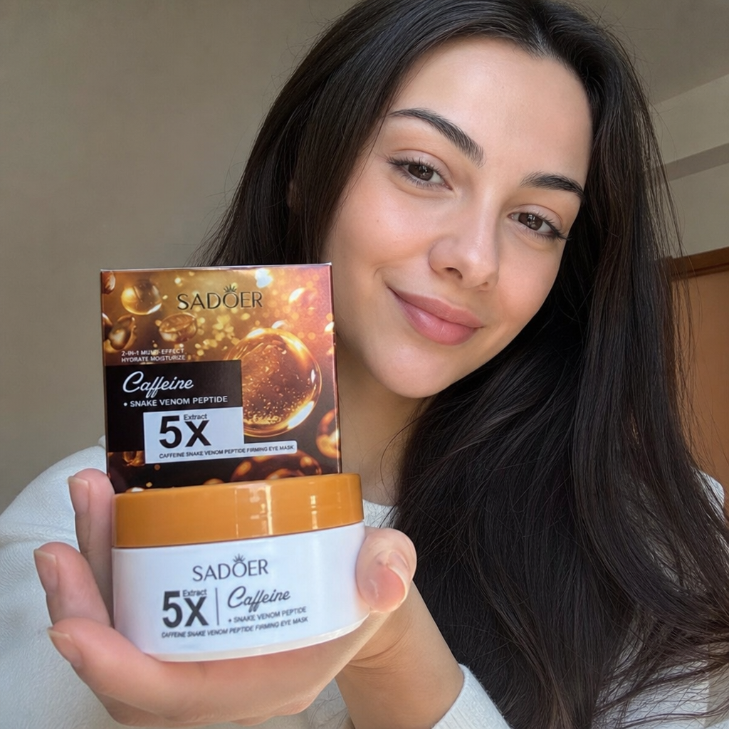 Mască de ochi cu peptide și cafeină, SADOER ,100g - imagine 2