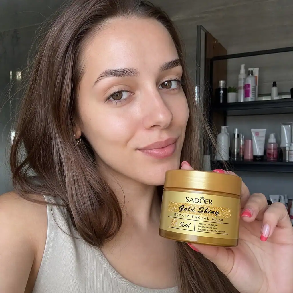 Masca facială reparatoare gold, SADOER, 120 g - imagine 2