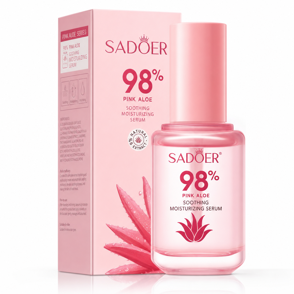 Pachet îngrijire ten - Gel + Ser + Cremă Pink Aloe - imagine 3