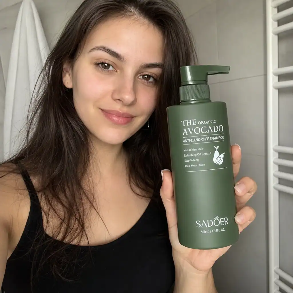 Șampon Anti-Mătreață Avocado Organic, SADOER, 500 ml - imagine 2