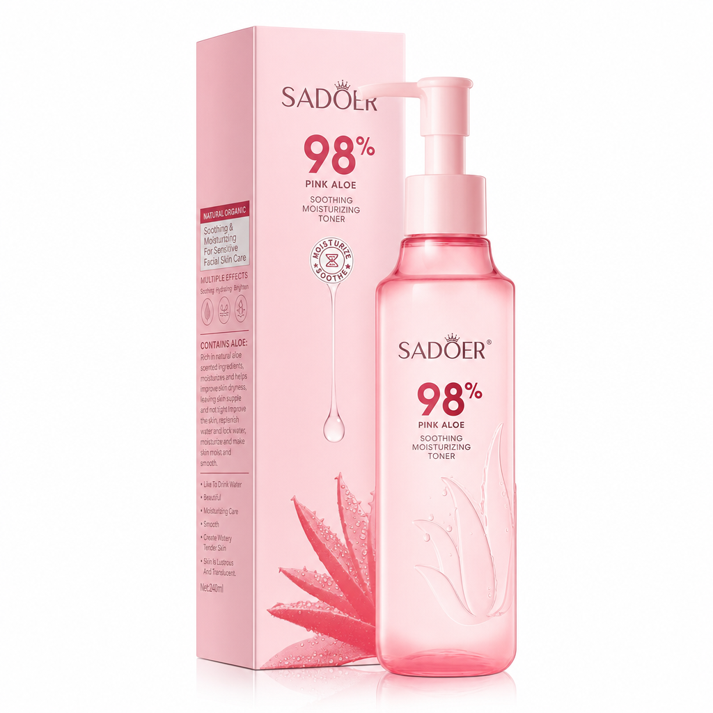 Toner Hidratant cu Aloe Roz, SADOER,240 ml
