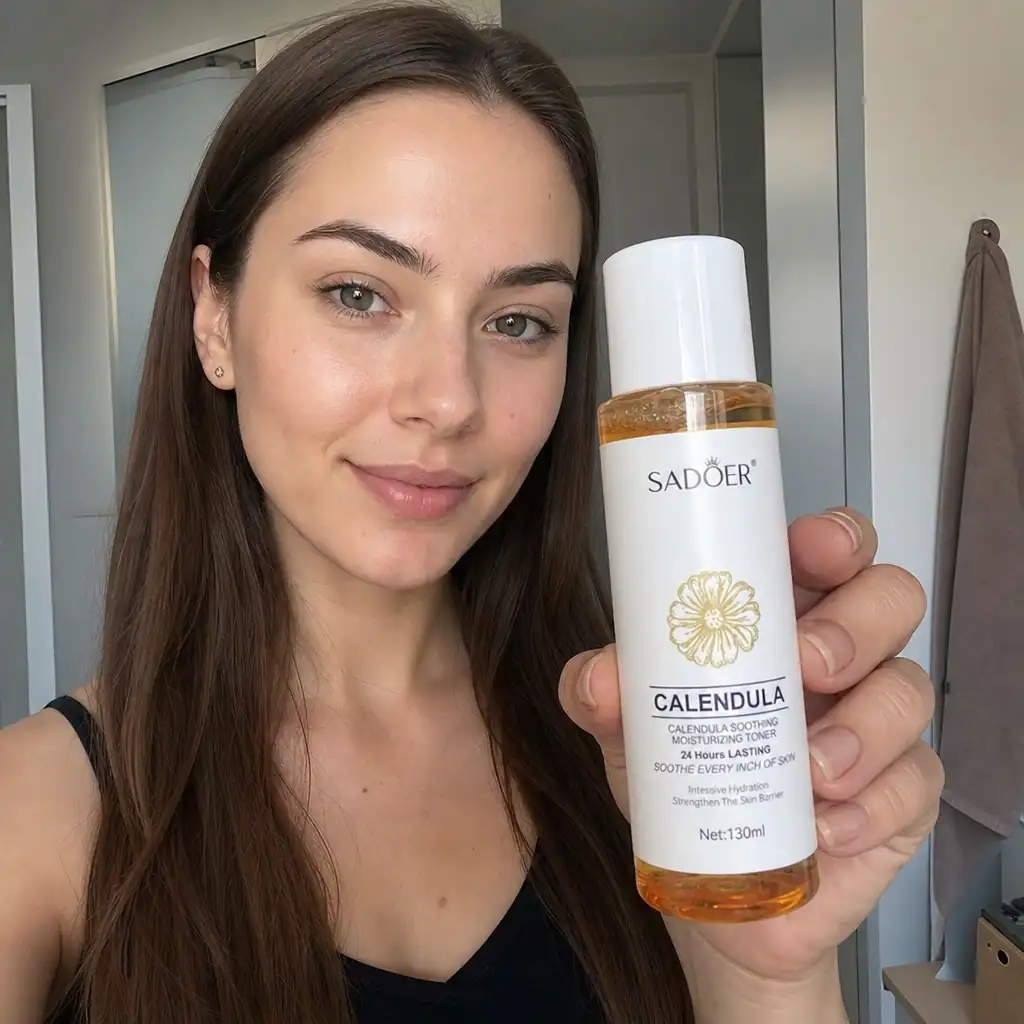 Toner calmant și hidratant cu Calendula, SADOER, 130 ml - imagine 2