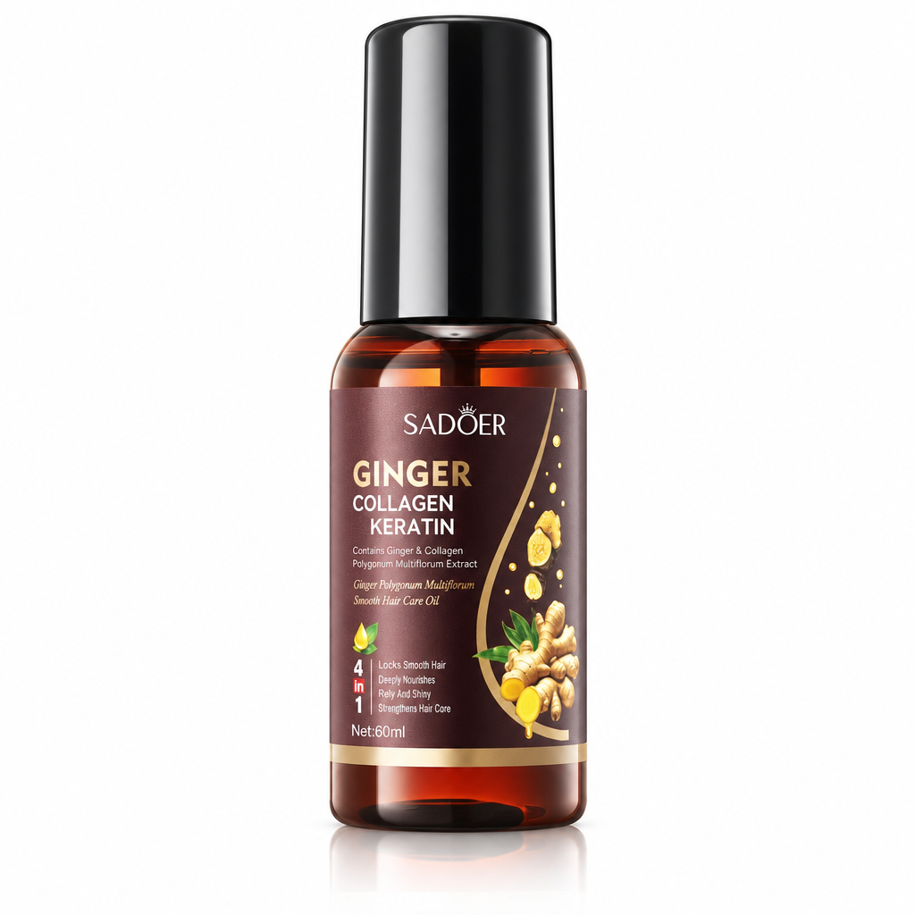 Ulei pentru păr Ginger Collagen Keratin, SADOER, 60 ml