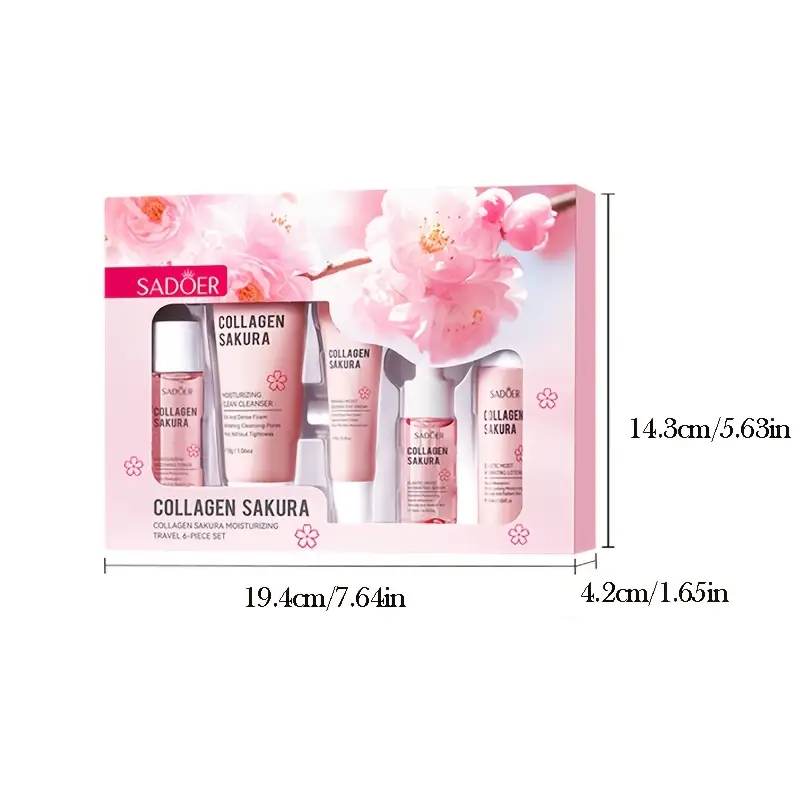 Set îngrijire față Collagen Sakura, SADOER, 5 piese