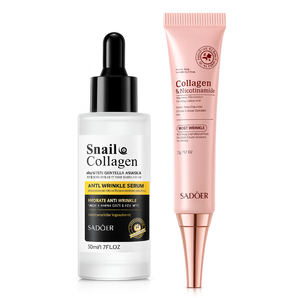 Pachet Anti-Rid - Ser Snail Collagen + Cremă Colagen Niacinamidă