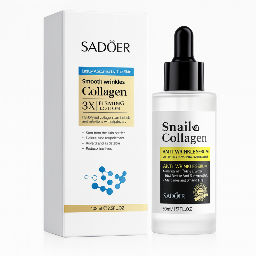 Pachet fermitate și anti-rid - Loțiune Colagen + Ser Snail Collagen
