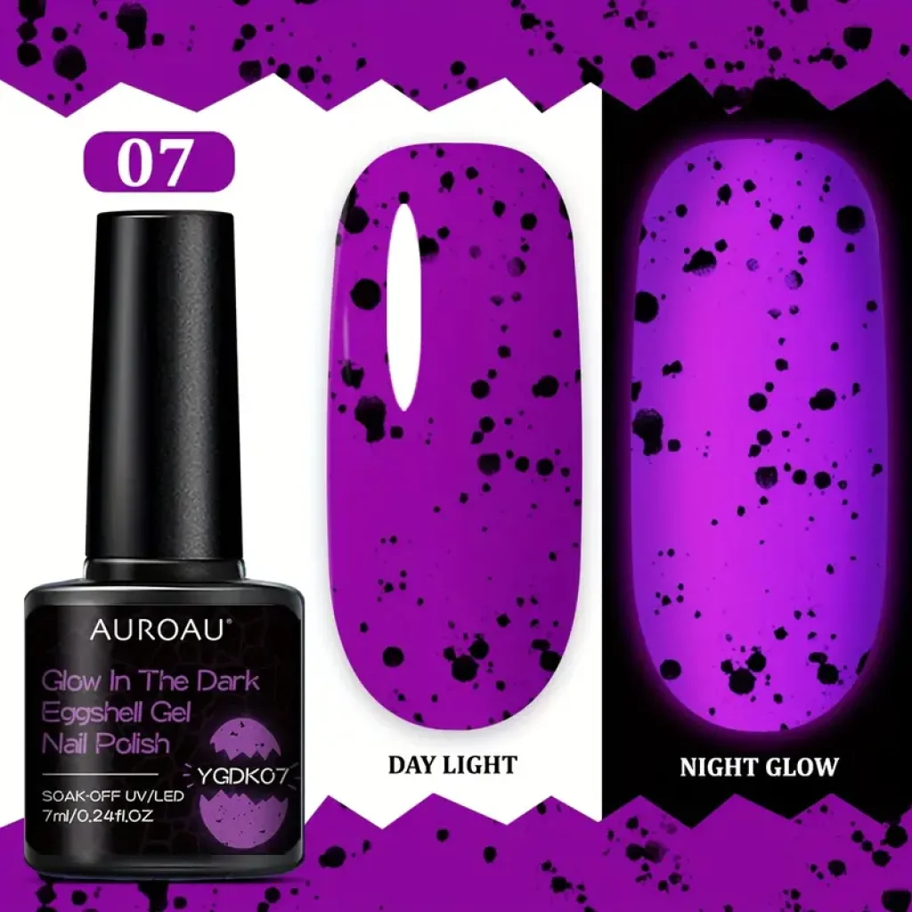 Oja Semipermanenta Auroau Glow in the Dark, Efect Fosforescent & Textura Eggshell, #06