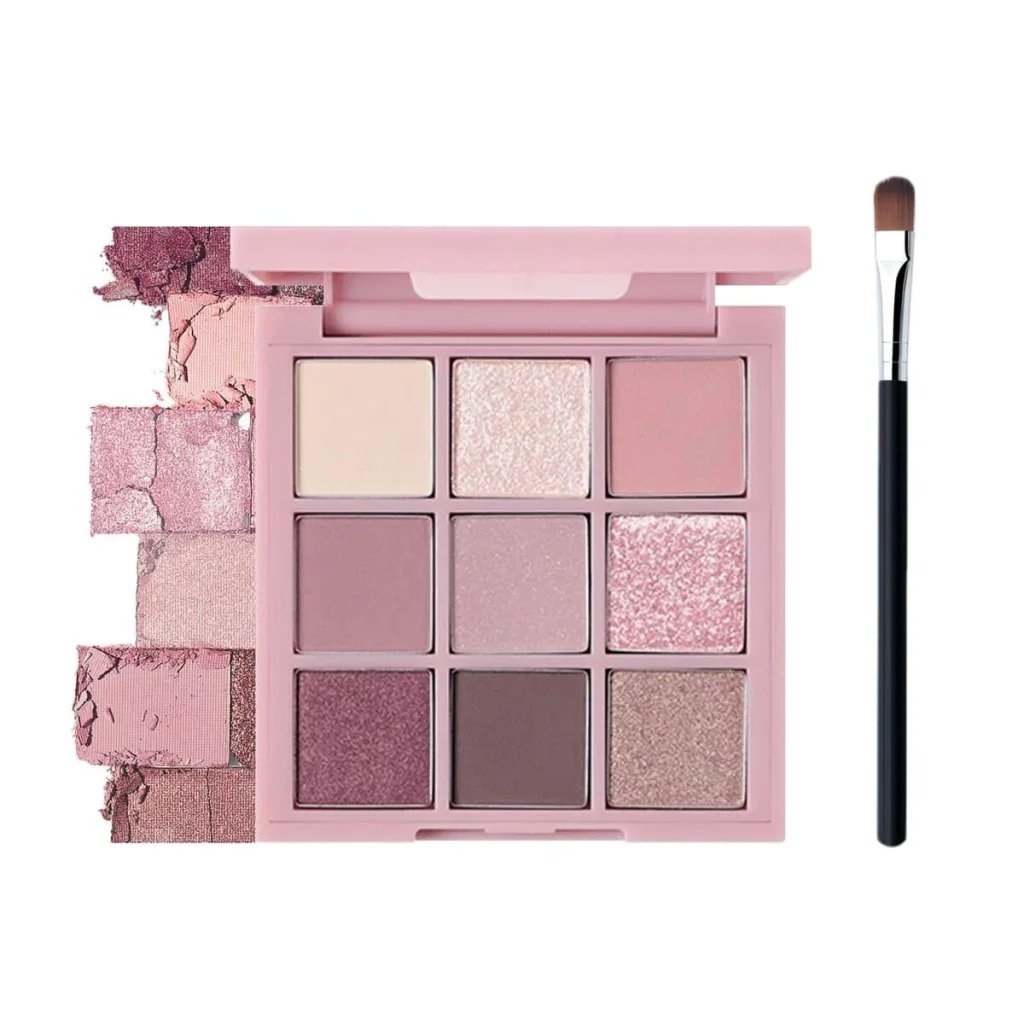 Paleta Farduri de Pleoape, 9 Culori Intense, Roz