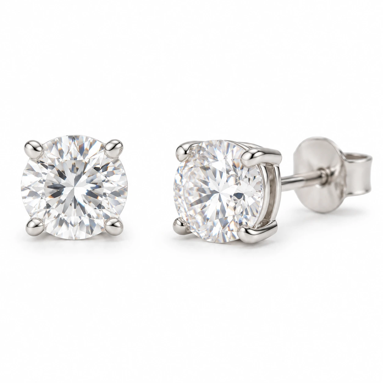 Cercei Clara Solitaire, nuanță argintie