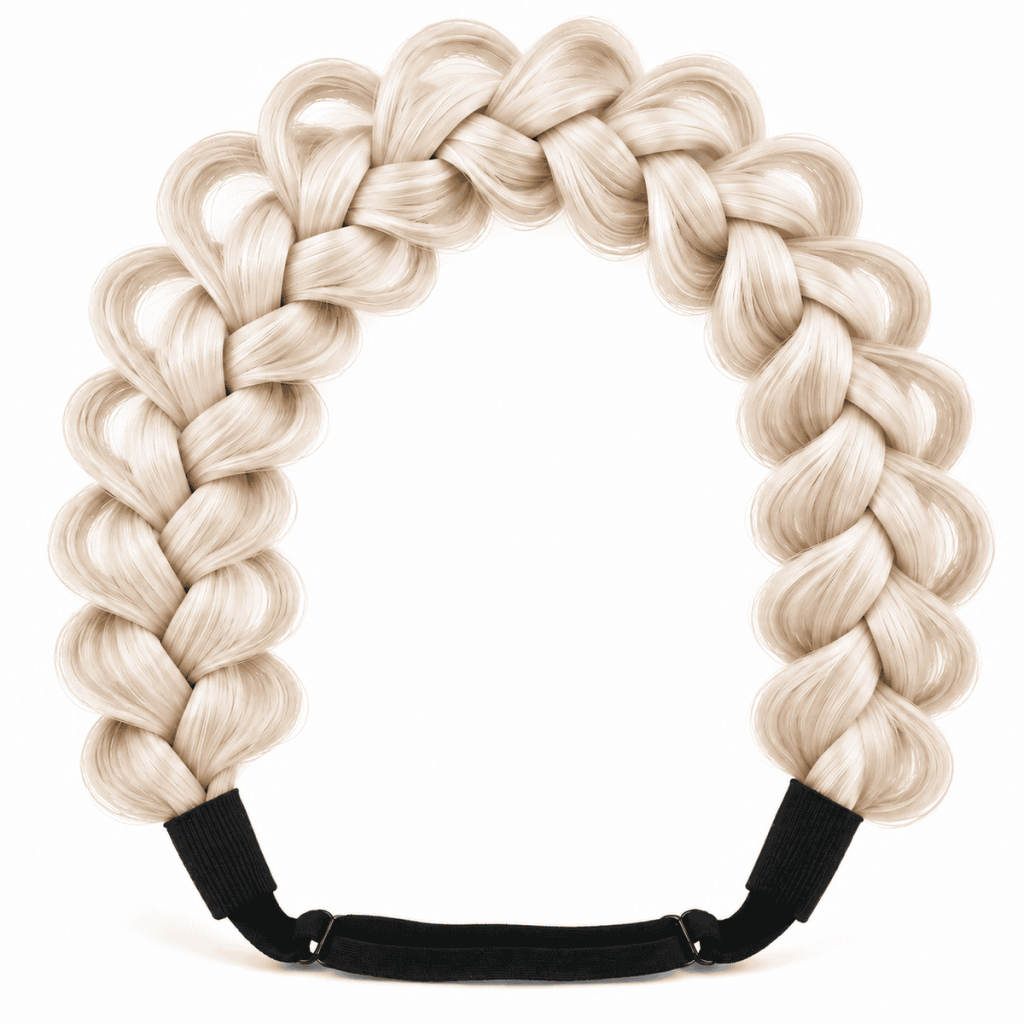 Extensie de Păr Împletită, cu elastic , blond deschis