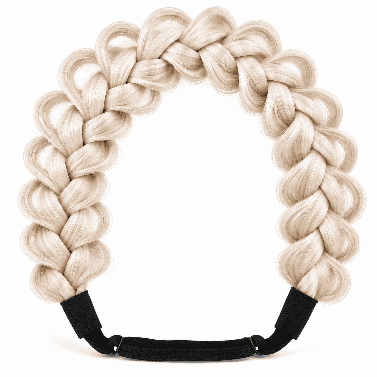 Extensie de Păr Împletită, cu elastic , blond deschis