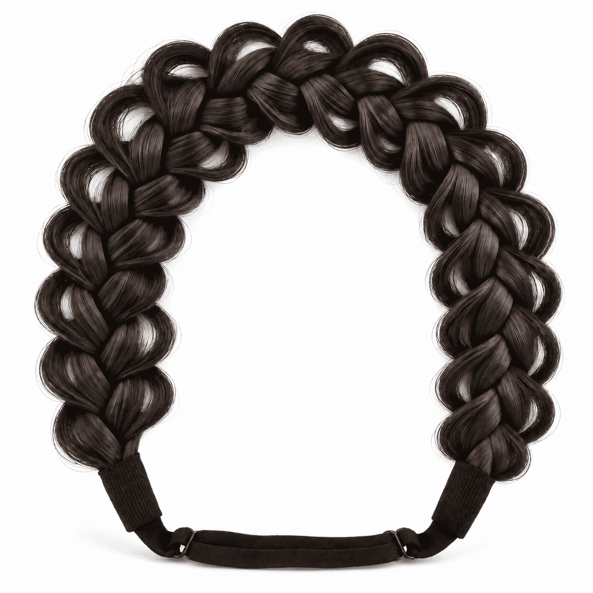 Extensie de Păr Împletită, cu elastic, negru maro