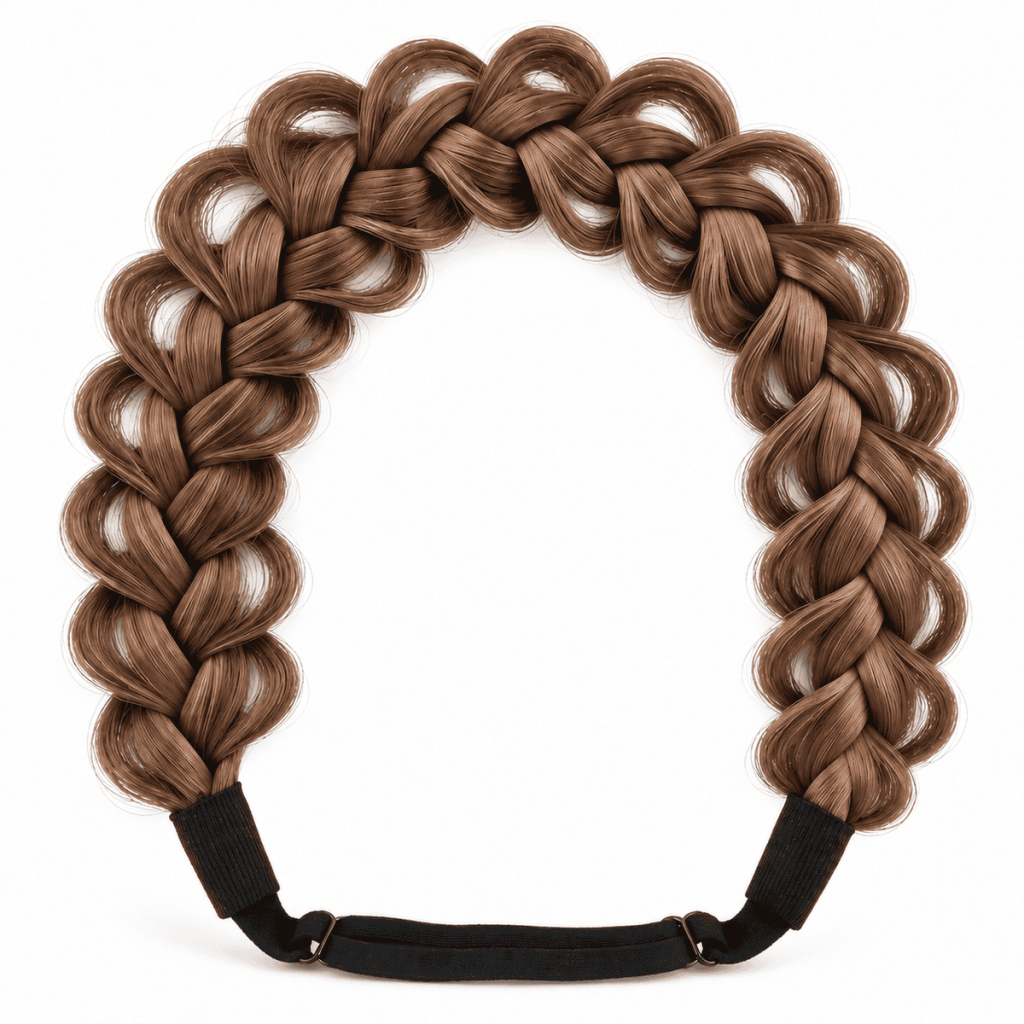 Extensie de Păr Împletită, cu elastic, șaten deschis