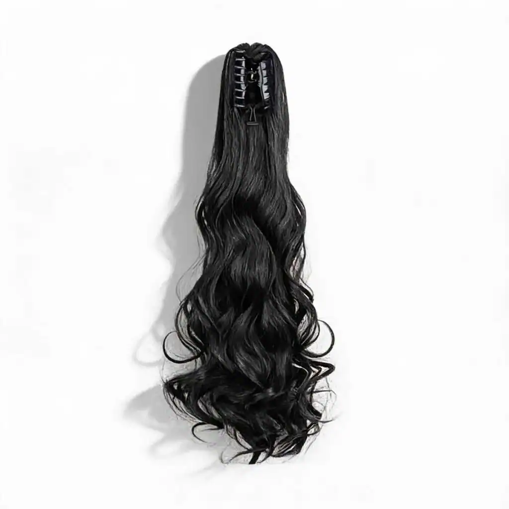 Pachet Cozi Ondulate – 60 cm și 50 cm, negru/brunet - imagine 3