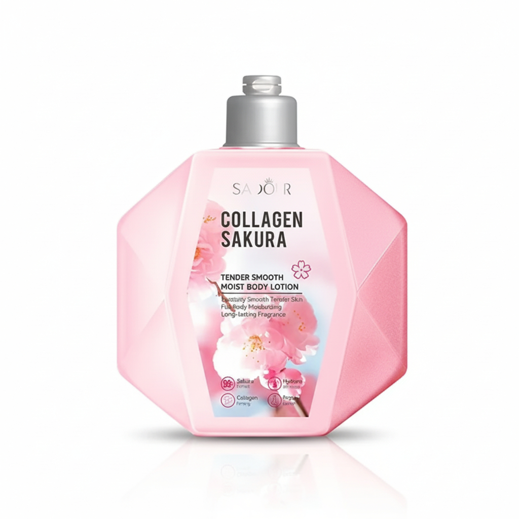 Lotiune de corp Belora cu colagen si sakura, 300 ml