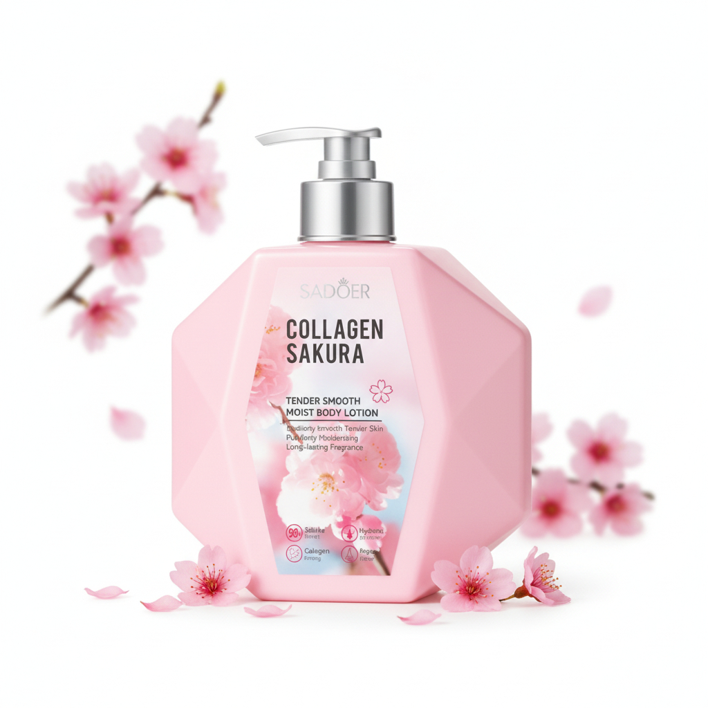 Lotiune de corp Belora cu colagen si sakura, 300 ml