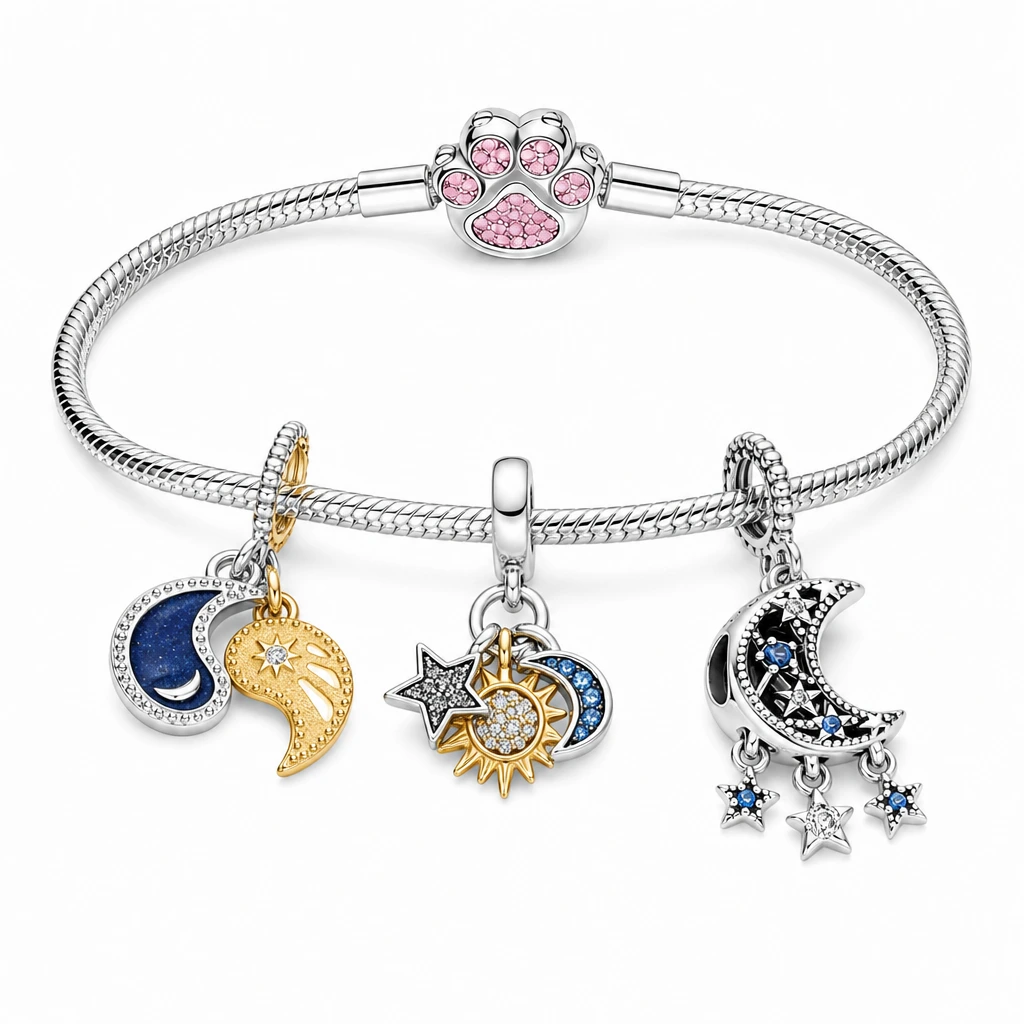 Set brățară cu charmuri – Cer de noapte