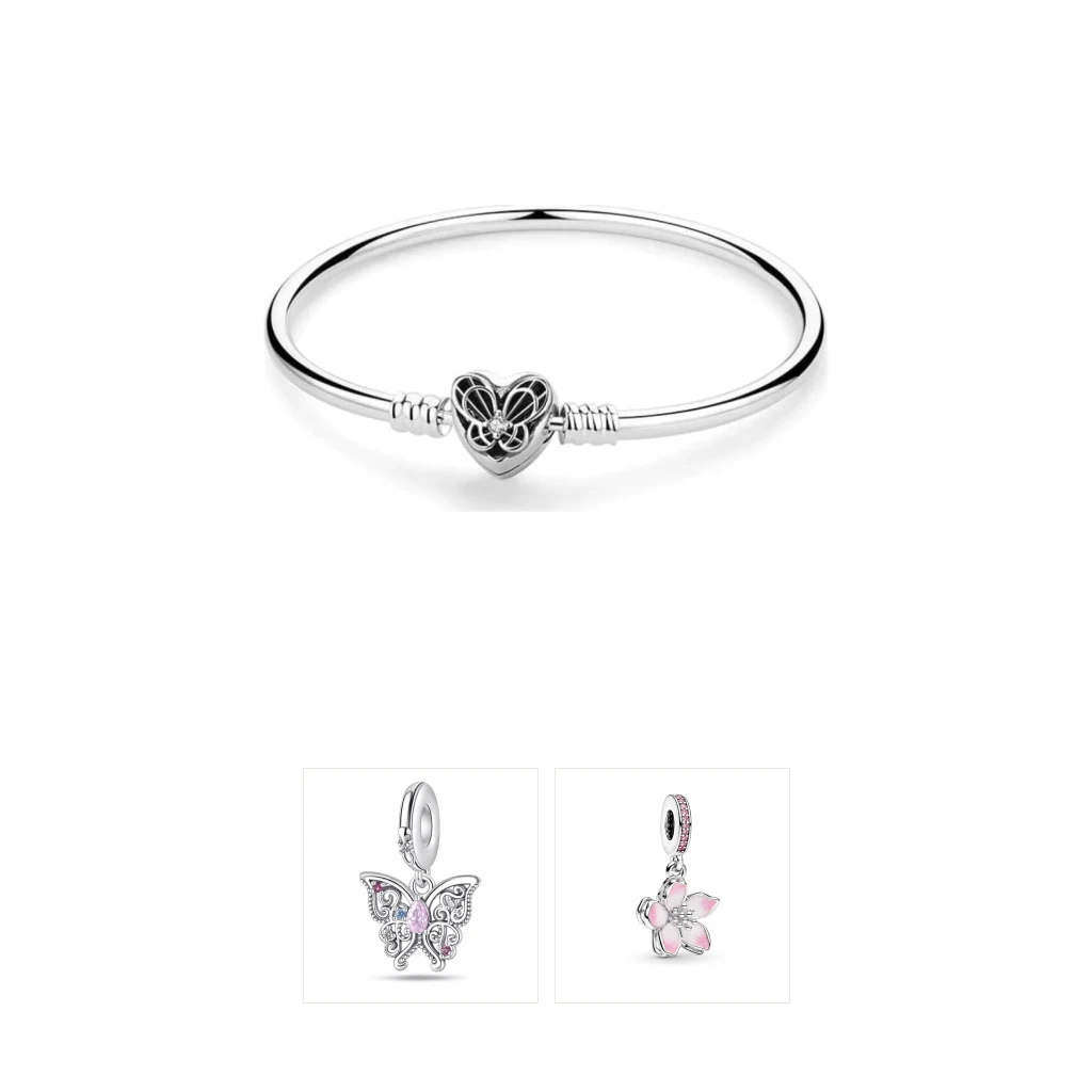 Set brățară cu charmuri – Grădină romantică