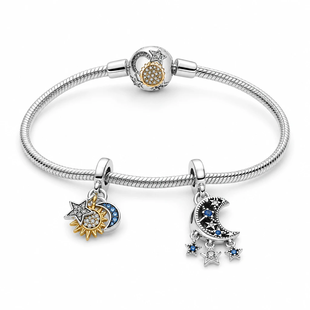 Set brățară cu charmuri – Noapte cu stele