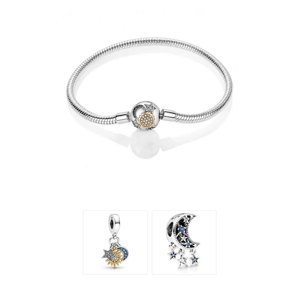 Set brățară cu charmuri – Noapte cu stele