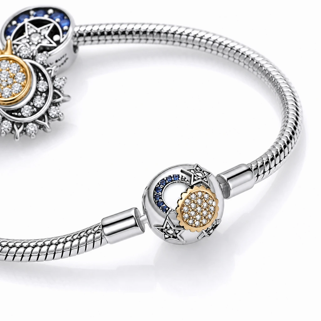 Set brățară cu charmuri – Răsărit cosmic — detaliu brățară