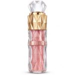 Luciu de buze Shiny, flacon cristal cu capac auriu tip diamant - Roz sidefat