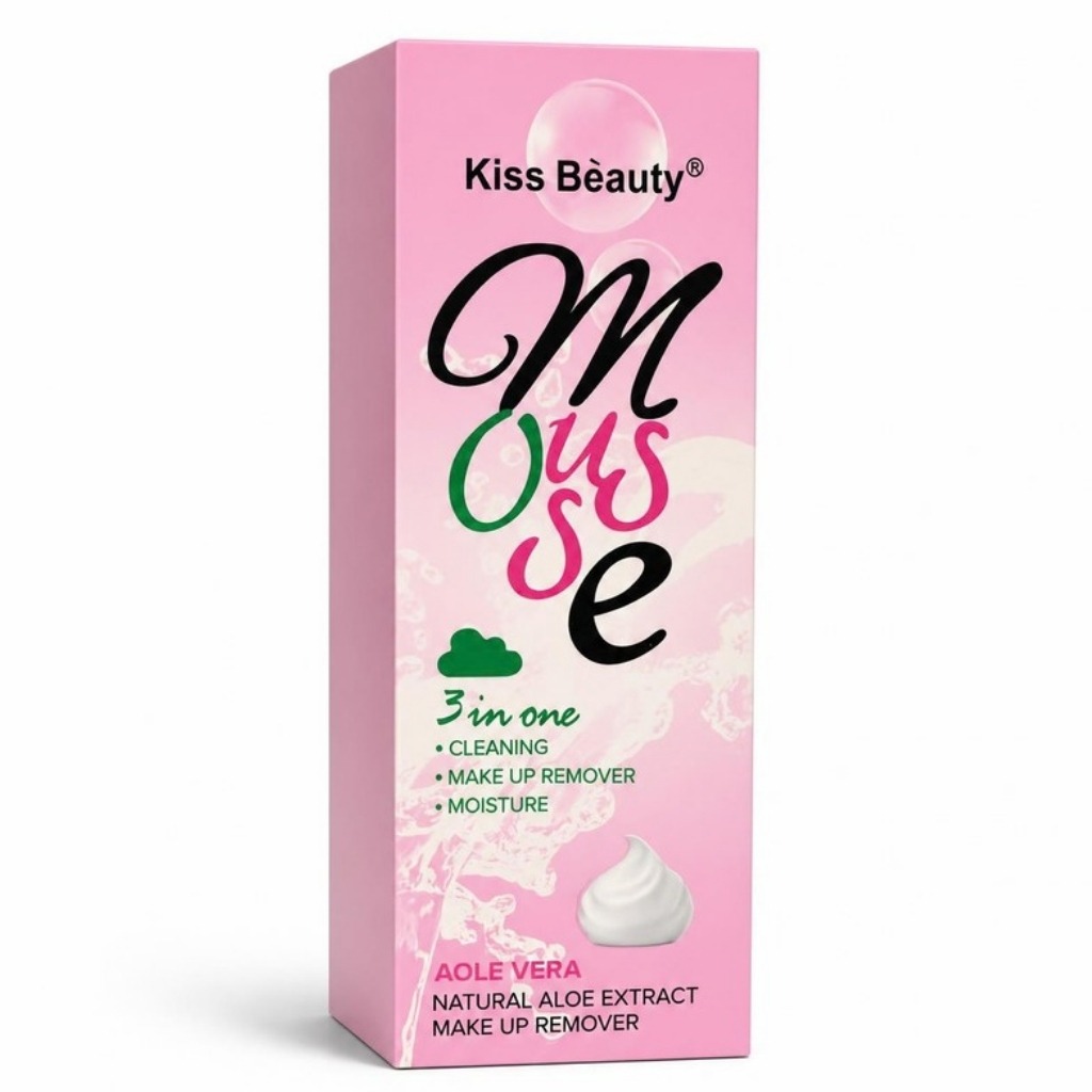 Spumă demachiantă 3 în 1 cu Aloe Vera, Kiss Beauty Mousse, 150 ml - imagine 3